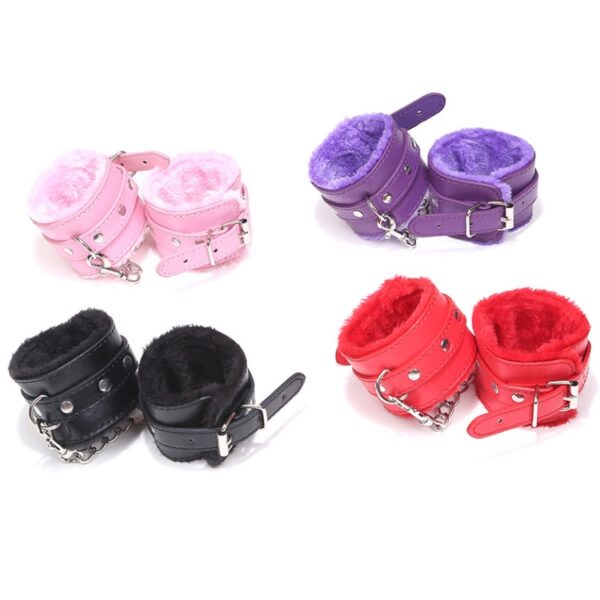 fuzzy cuffs restraints set