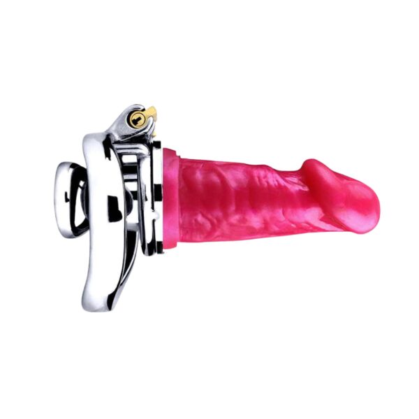 Flathead Flat Chastity Cage with Dildo Attachment