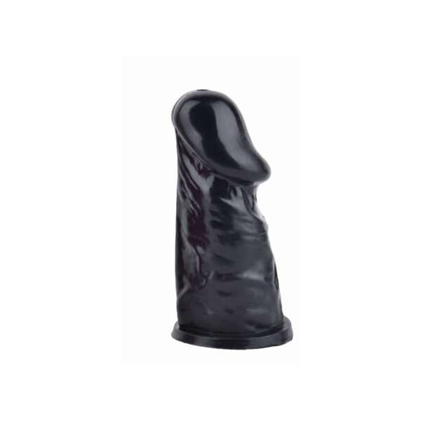 black large dildo attachment for flathead steel chastity